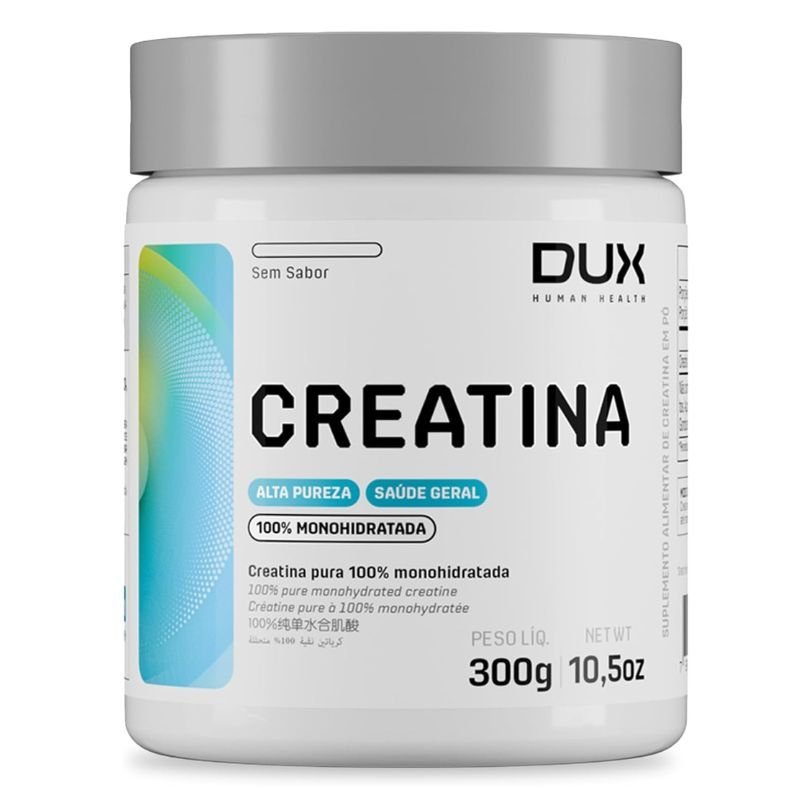 Creatina Dux Sem Sabor 300g 100% Monohidrata Human Health